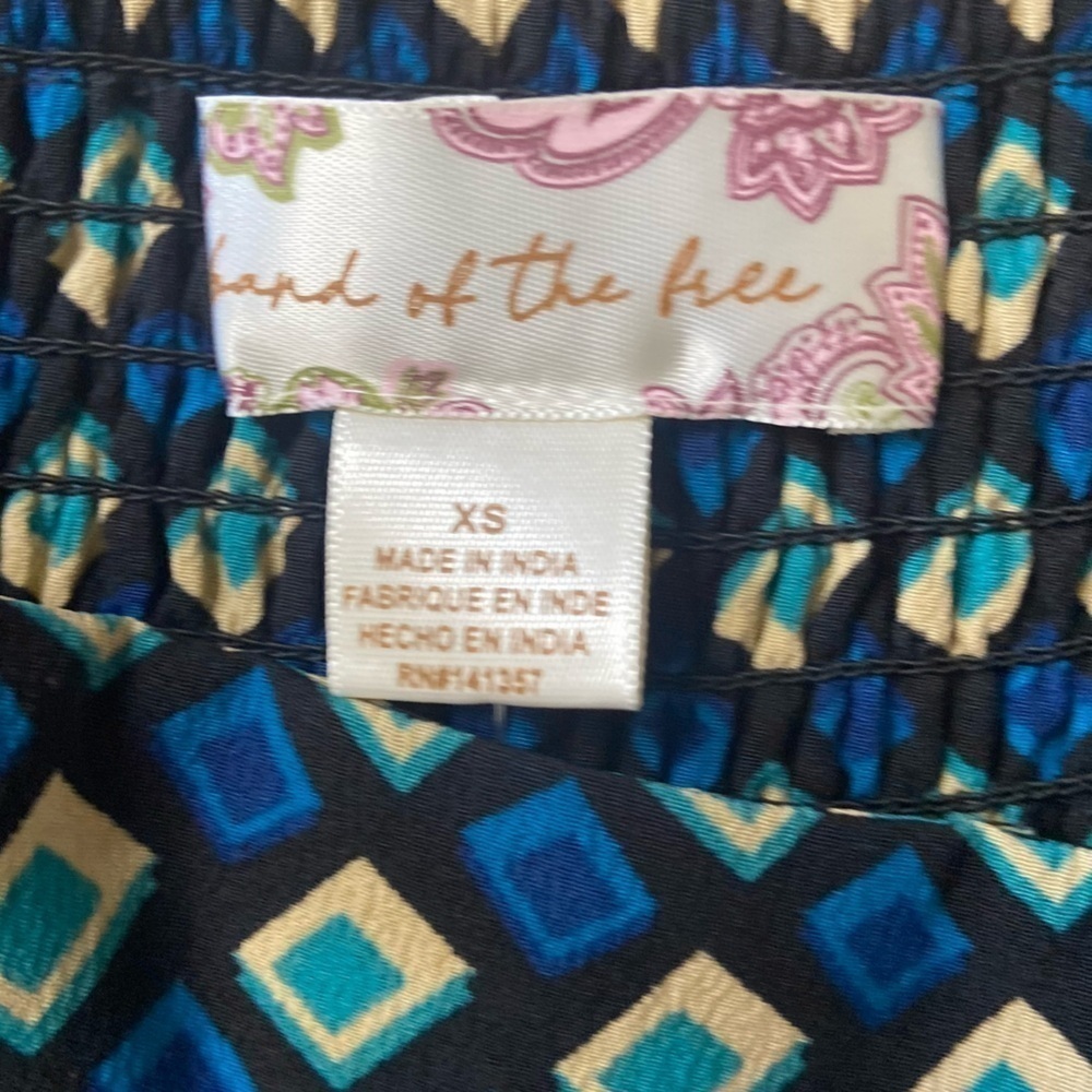 NWT Band of the Free Gypsy 70’s Retro Disco Teal Diamond Mini Skirt Size XS - Picture 9 of 13